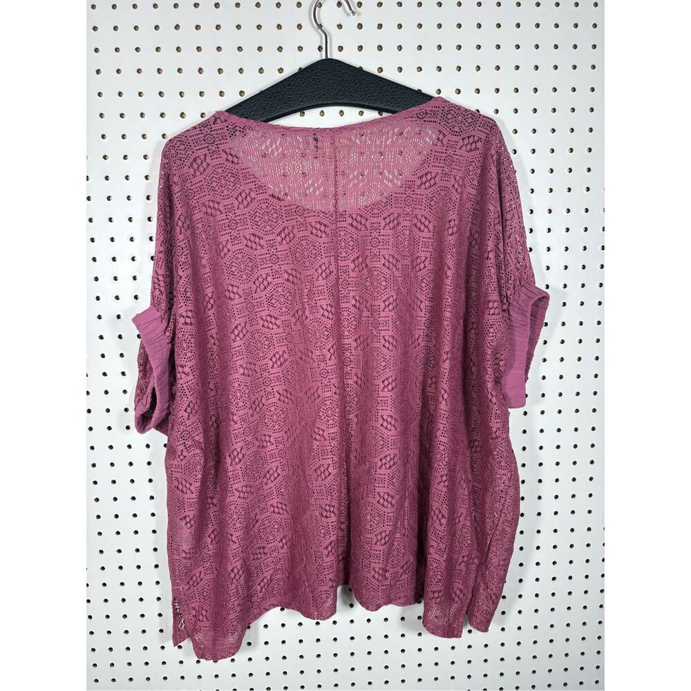 Akemi  & Kin Top Size XS/S Oversized Sheer Crochet Sleeveless Womens - Picture 2 of 6